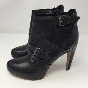Sam Edelman Leather Platform 5" Heel  Booties 10